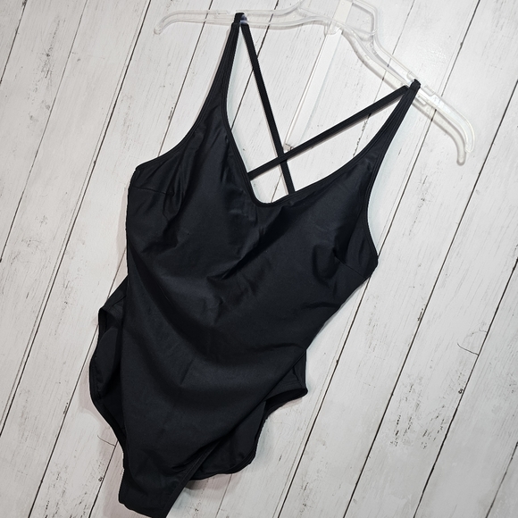 NWT Sunsets Swimwear Women's Black Convertible Back Swimsuit Size XL One Piece. - Picture 2 of 7